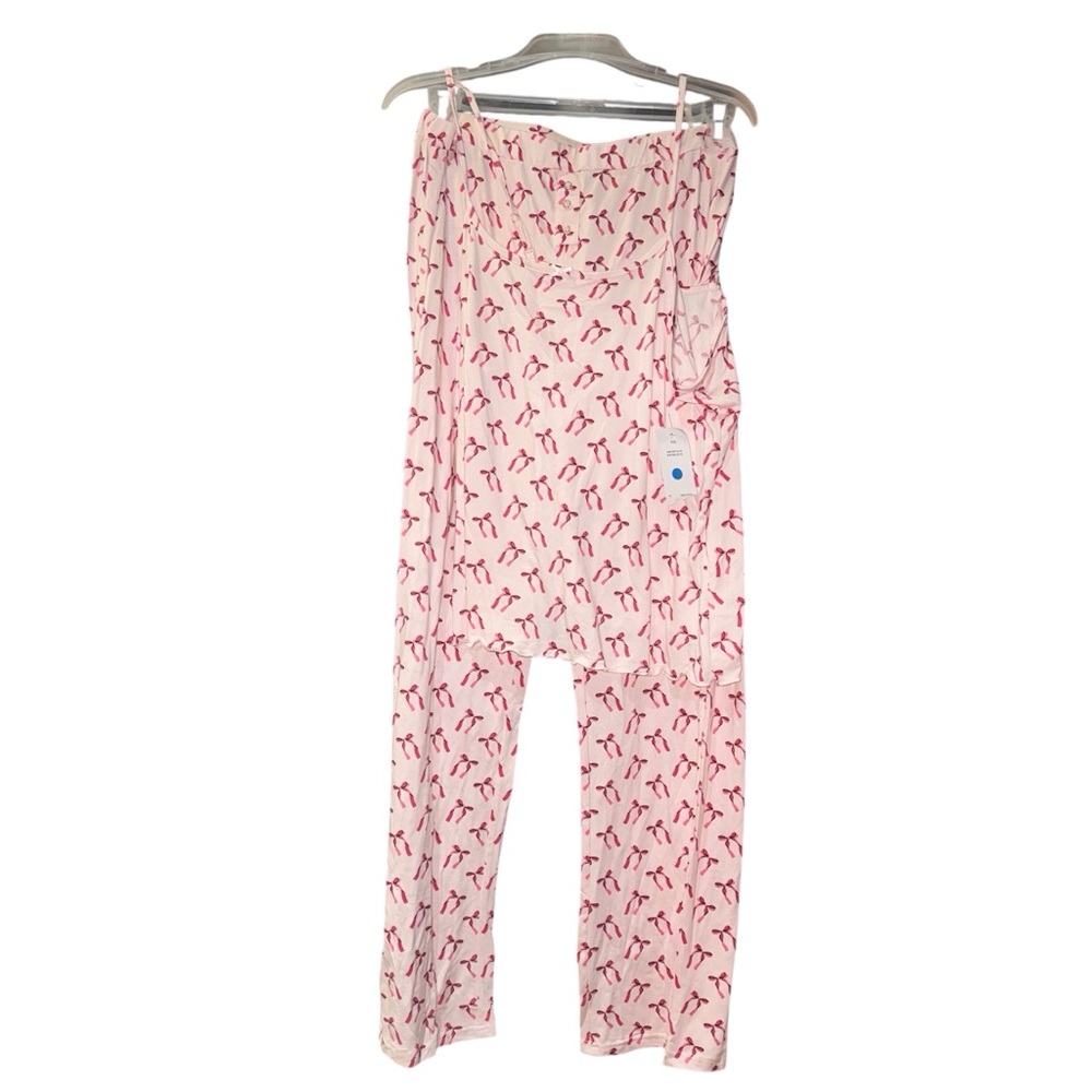 Just be… bow print pajama set